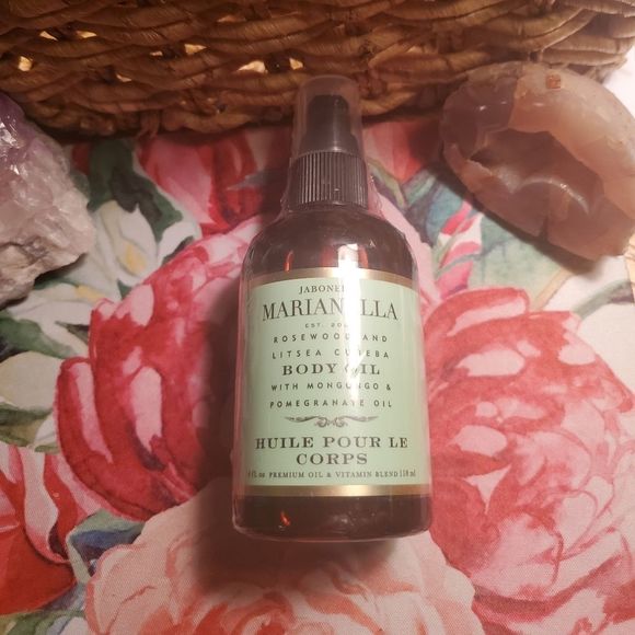 NWT 4oz MARIANELLA BODY OIL ROSEWOOD AND LITSEA CUBEBA IMPERIAL JADE BODY OIL - Picture 2 of 8